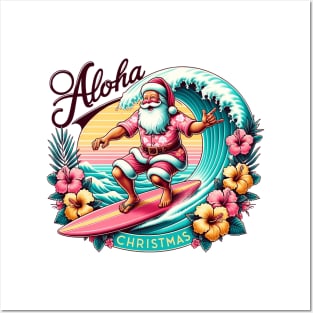 Hawaiian Santa Posters and Art